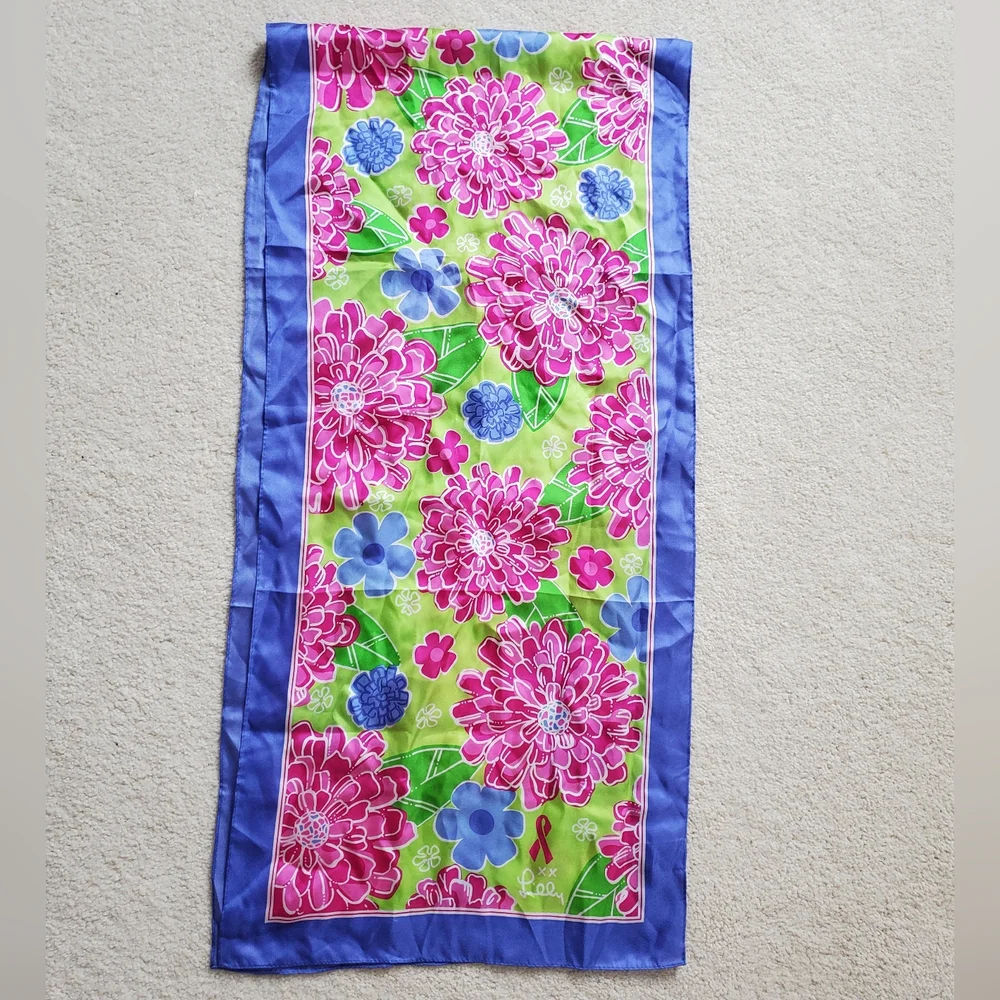 Lilly Pulitzer Floral Long Silky Scarf